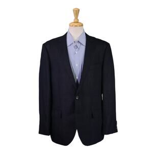 J Crew Men's Ludlow Navy Blue 100% Linen 2-Btn Blazer Jacket 44R